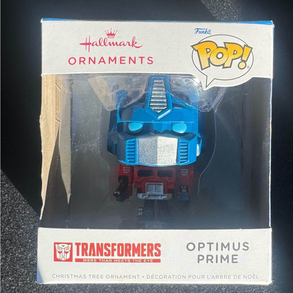 Funko Pop Transformers Ornament in Blue and Red
